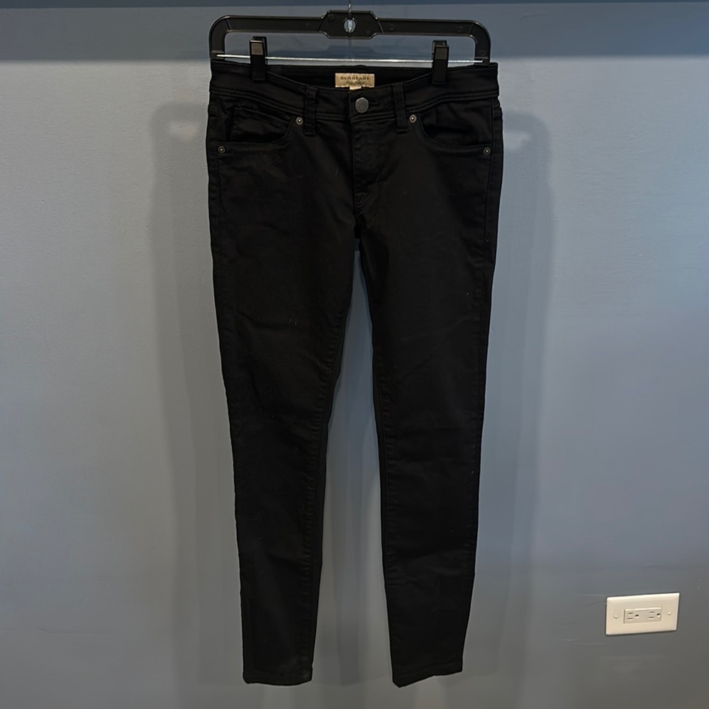 Burberry London Black Low Rise Skinny Jeans Excellent Condition Size 27